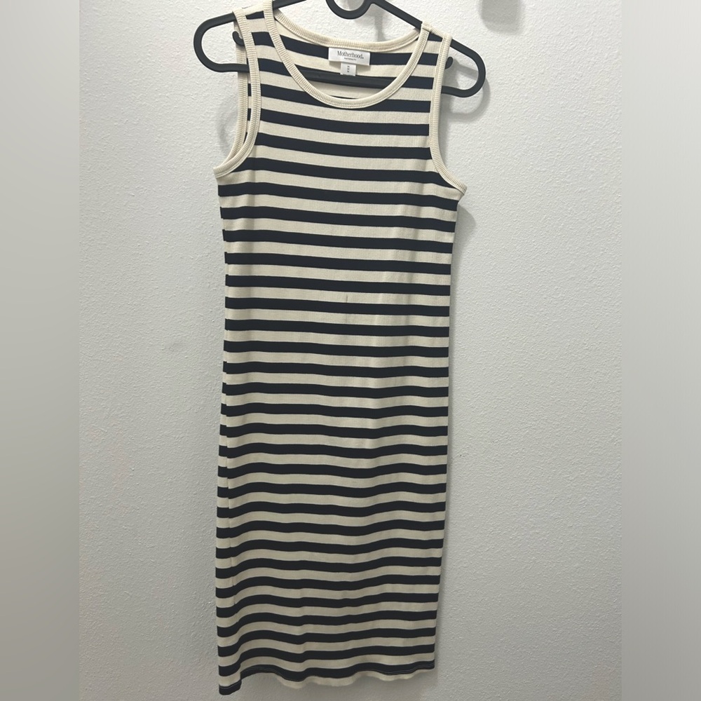 Striped maternity dress